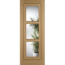 Oak Inlay 3 Light Glazed Door