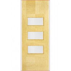 Oak Apollo 3 Light Clear Glazed