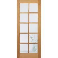 Oak SA 10 Light Glazed Door