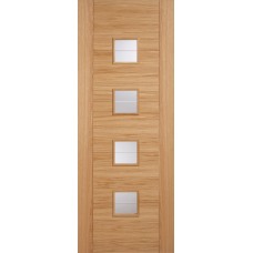 Oak Vancouver 4 Light Clear Glazed Door