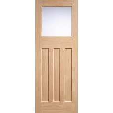 Oak DX 30's Style Frosted Glazed Door