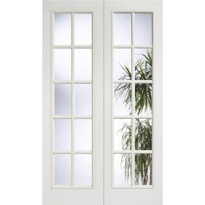Composite 10 Light Clear Glazed Door Pair