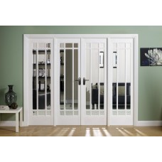 White Manhattan Room Divider Set 8'