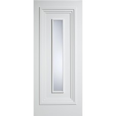 White Primed Atlanta Obscure Glazed Door