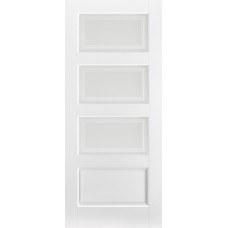 White Primed Contemporary 3 Glazed 1 Panel Door