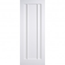 White Primed Lincoln 3 Panel Fire Door