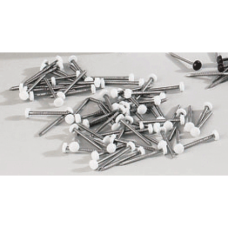 FP65WH 65mm Polytop Pins White Box100