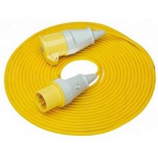 Defender 14M Extension Lead - 16A 1.5mm Cable - Yellow 110V