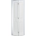 Composite Textured 6 Panel White Square Top Bi-Fold Door