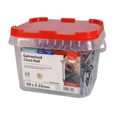 Galvanised Clout Nails 3.35 x 40mm 2.5KG