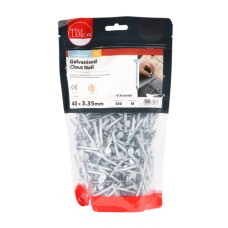 Galvanised Clout Nails 3.35 x 40mm 1KG