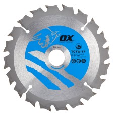 OX Wood Cutting Thin Kerf Circular Saw Blade 136/20mm, 20 Teeth ATB