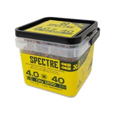 Spectre Woodscrew 4.0x40mm Tub 1200 Yellow Zinc