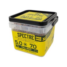 Spectre Woodscrew 5.0x70mm Tub 450 Yellow Zinc