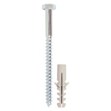 Coach Screw & Nylon Plugs - 6.0 x 60 - 40 PCS