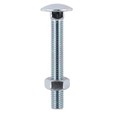 Carriage Bolt & Hex Nut - BZP - M10 x 100 - 24 PCS