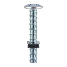 Roofing Bolt & SQ Nut - BZP - M6 x 20 - 140 PCS